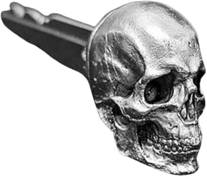 Coque de clé en forme de tête de mort en métal, accessoire décoratif élégant, boucle de rechange pour clés en forme de crâne, pour moto, femme et homme, Coque de clé tête de mort, Refer to description