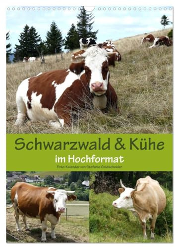 Schwarzwald und Kühe im Hochformat (Wandkalender 2026 DIN A3 hoch), CALVENDO Monatskalender: Der Schwarzwald, die Heimat der Hinterwälder Kühe. (CALVENDO Tiere)