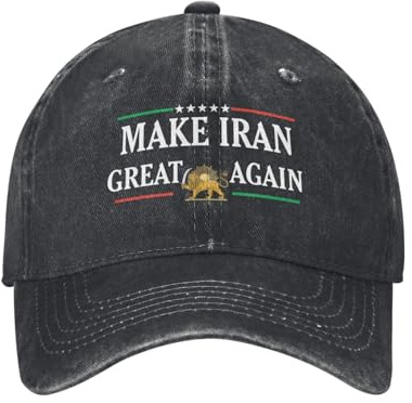 FJQWKLF Make Iran Great Again Hat Miga Hat Trucker Cap für Männer Frauen Schwarz R17