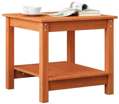 vidaXL Coffee Table Cera Brown 50 x 50 x 45 cm