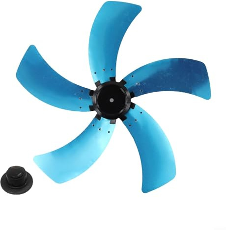 Fan Replacement Blade, 18 Inch Aluminium 5-Blade Electric Fan Spare Blade with Nut Cover Base for Stand Fans Table Fans