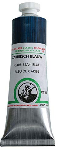 Old Holland Ölfarbe – Klassische Farben 40 MLS – 164 Künstlerfarben C232 Carribean Blue