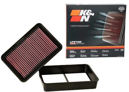 K&N 33-2392 Motorluftfilter: Hochleistung, Prämie, Abwaschbar, Ersatzfilter,Erhöhte Leistung, 2006-2017 (Lancer VIII, Lancer, Lancer Evolution, Lancer Raliart, Outlander, ASX)