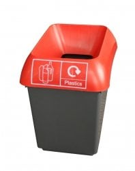 Chabrias 30 Litre Grey & Other Recyclables Logo Recycling Bin – UK Made 100% Recycled Plastic – Colour Coded for Simpler Recycling