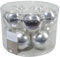 Christmas Decorations 10 Stück Weihnachtskugeln aus Glas 6 cm, Silber
