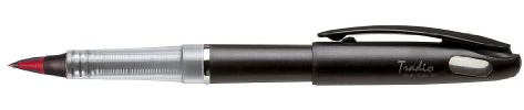 Federhalter Tradio Stylo sw/rt Gehaeuse sw Tinte rt 12 Stück