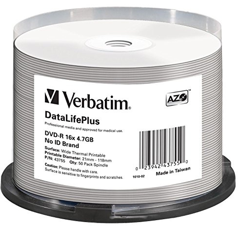 Verbatim DVD-R/4.7GB16X White Wide Thermal Print