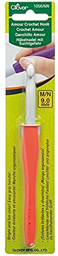 Clover CL1056 Häkelnadel, Plastic, Orangen, 9mm