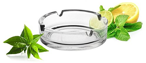 Sendez 6 x Aschenbecher aus Glas Glasaschenbecher Glasascher Ashtray Tischachenbecher