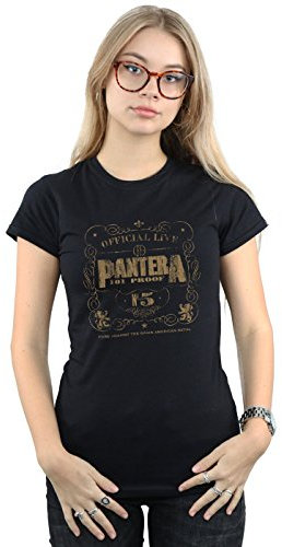 Absolute Cult Pantera Women's 101 Proof Live T-Shirt Black Medium