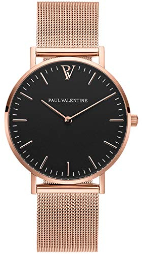 Paul Valentine Damen Armbanduhr - Pearl Rose Gold Mesh - PV36211