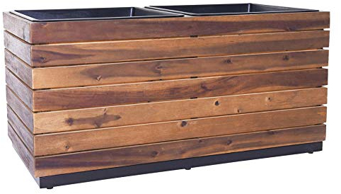 VIVANNO Pflanztrog Pflanzkübel Blumentrog Hochbeet aus Holz Maxi Braun, 85 cm
