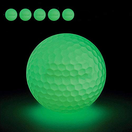 FHEDE 6 Stück Nacht Golfbälle, Leuchtstarker Leuchtstoffgolfball für das Beste Schlagturnier, Keine LED im Inneren Schlagen Sie den Ball mehr als 1000 Mal (6)