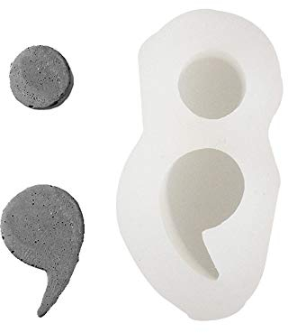 NICOLE Währungs-Betonform, Semikolons, Zeichen, Silikon, Zementformen, Symbolform