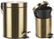 EEMKAY® New 3L Metal Gold Kitchen Bathroom & Office Waste Pedal Bin Home Decor