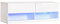 HOMCOM Mobile TV Sospeso in Legno, Mobile Porta TV Moderno con Luci LED di 20 Colori, per TV Max. 42, Bianco Lucido, 120x35x40.5cm
