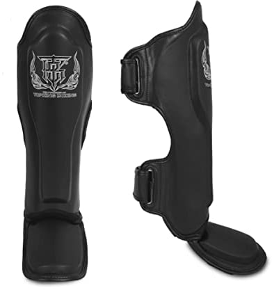 Top King New Pro Schienbeinschoner aus Leder für Muay Thai
