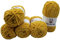 500 Gramm Chenille Fine Strickwolle, Babywolle, 5 x 100 Gramm Wolle Super Bulky (goldgelb 300-37)