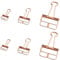 6pcs Binder Clips 19mm/ 32mm/ 31mm Rose Gold Clips, Clips for Paperwork, Paper Clips Clamps for Office School Supplies
