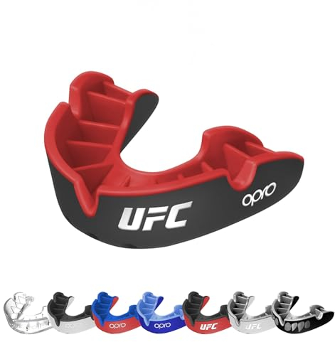 OPRO Mundschutz – Silber-Level Zahnschutz für Boxen, Kampfsport, MMA, Erwachsene & Kinder – Selbstanpassende Schiene für Hockey, Kickboxen, Rugby – Essenzielle Passform – Mit zahnärztlicher Garantie