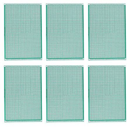 sourcing map 6 Stück PCB Board Einseitige Leiterplatten für Prototyping von Gedruckten Schaltungen Durchkontaktierte Löcher für DIY Löt Elektronikprojekte 100mmx150mm