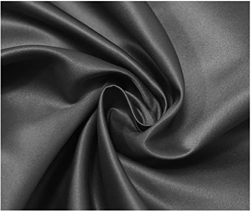 Matte Duchess Bridal Satin Polyester Fabric for Dressmaking Wedding Crafts Quilting Sewing 150cm Wide (10 Metre (1000 x 150cm), Dark Grey)