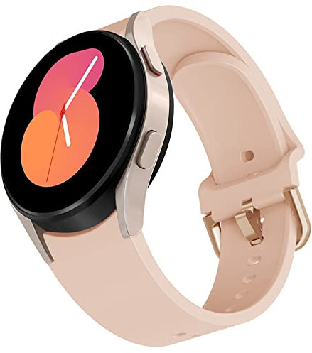 TOPsic Strap Samsung Galaxy Watch 5, 20mm Silicone Band Sport Straps for 5 40mm 44mm/Galaxy Pro 45mm/Galaxy 4 Classic 42mm 46mm Wristband, Pink