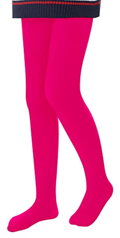 L&K-II Collants Thermiques fille Collants enfants avec Doublure hiver Chaud Opaque Douillet seamless Treggings taille Haute Collant multicolore 4611 Rose 110-116