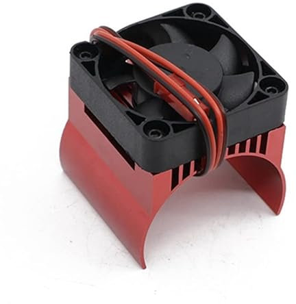 【Remote control toy parts】 42mm Motor Cooling Fan Heat Sink compatible with Traxxas 1/10 E-Maxx E-Revo Summit Arrma 1/8 Kraton Talion Typhon RC Car --Environmentally friendly materials ( Color : Rot )