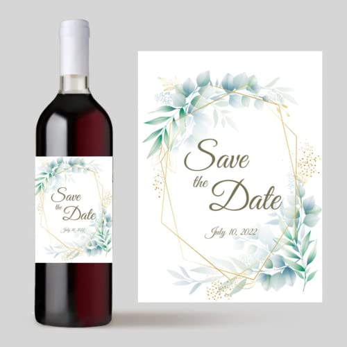 Adesivi Per Bottiglie Di Vino Personalizzati Foto Di Matrimonio Stampate Etichette Di Vino Personalizzate Etichette Di Vino Di Design Per Feste Di Compleanno Adesivi (C,10*8.75cm?4 x 3.5?inches)