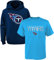 NFL Youth 8-20 Polyester Performance Primary Logo Hoodie & T-Shirt 2er-Pack Set, Tennessee Titans, 8