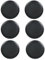 MBBITL Lot de 6 assiettes rondes en mélamine pour dessert, salade, collations, apéritif, 15,2 cm, noir