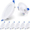 Qingmiao LED Einbaustrahler Dimmbar 230V 7W IP44 Einbauleuchten Deckenspots Deckenstrahler, für Badezimmer Küche Wohnzimmer,Weiss 6er Set