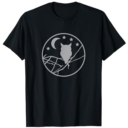 Eule im Baum für Naturfreunde, Eulenfreunde, Vogelschützer T-Shirt