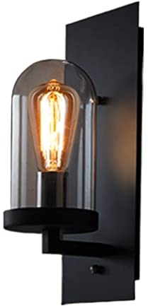 MIMMIC Outdoor Wrought Iron Wall Lamp Retro Aisle Living Room Bed Head Industrial Wind Single Head Wall Lamp European Outdoor Stairs Aisle Wall Lamp Retro Wall Lamp Single Head Wall Lamp Durable