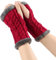 Fulidngzg Thermo Handschuhe Damen Y2K Schwarz Fingerlose Pulswärmer Teenager Mädchen Winter Fäustlinge Winterhandschuhe Touchscreen Wolle Handstulpen Armstulpen