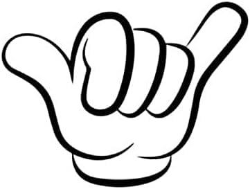 Car Sticker Car Sticker 15 cm (5.90 Inches) Hang Loose Shaka Hand Funny Car Sticker Vinyl Motorcycle Sticker Car Styling (jt9481f)