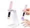 Asimebesty Lampe UV Ongles Gel, Mini Lampe UV LED Portable Rechargeable 3W, Séchoir à Ongles Ultra Rapide avec Support, Petite Lampe UV Ongles pour Gel Pose Americaine, Vernis Semi Permanent Rose