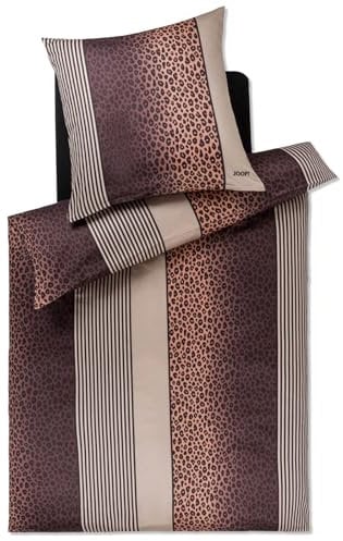 Joop! Bettwäsche Leo Mako-Satin Taupe Größe 135x200 cm (80x80 cm)