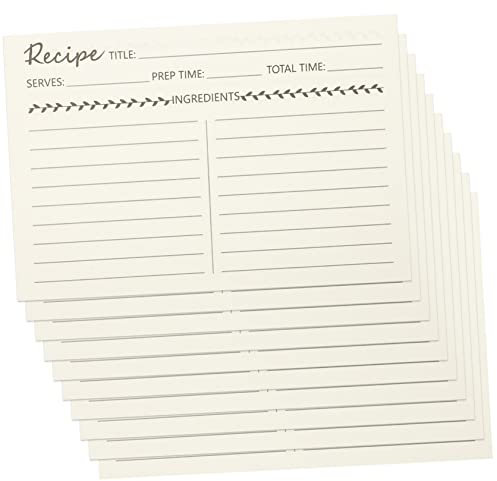 Mikinona 10st Rezeptkarte Für Die Küche Rezept-notizkarten Küchenwaren Dekorative Rezeptkarten Praktische Essensnotizkarte Rezeptkarten Für Die Braut Rezeptteiler Küchenkarten Kraftpapier
