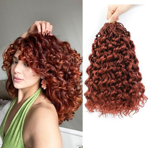 Gogo Curl Pre Twisted Crochet Hair Short Curly 12 Inch 8 Packs Ocean Wave Water Wave Deep Wave Pre Looped Black Women Crochet Hair