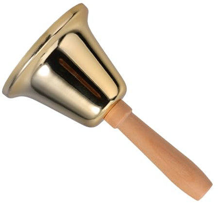 Handglocke aus Eisen mit Holzgriff, Lauter Ring für Weihnachten Feier