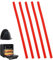 5 Pcs Oven Shelf Protectors, with 1Pcs Black Oven Gloves, Oven Rack Protectors, Heat Resistant Oven Edge Guard Protect Toaster Baking Edge Shields Against (Red)