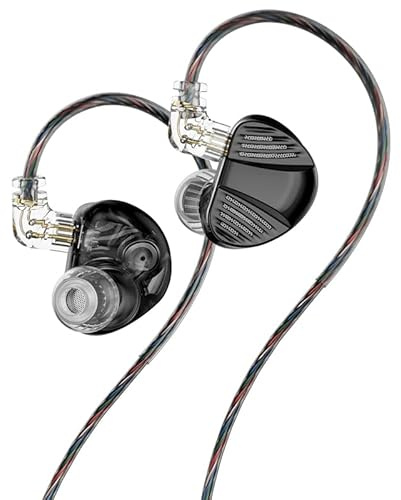 Fanmusic TRN V10 PRO In-Ear-Kopfhörer, Dual Dynamic Driver und Dual Balanced Armature Hybrid In-Ear-Monitore (Schwarz, kein Mikrofon)