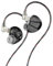 Fanmusic TRN V10 PRO - Auricolari in-ear con doppio driver dinamico e monitor in-ear ibridi a doppia armatura bilanciata (nero, senza microfono)