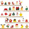 FUKPO 30 Stück Weihnachtsfiguren Klein Set, Miniatur Ornamente Weihnachten Mini Weihnachtsdeko zum Basteln, Harz Figuren Tischdeko Weihnachtsschmuck Kleine Deko Weihnachtsbaum Zuckerstangen