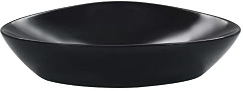 Willood Waschtisch Dreieckiger Waschtisch Schwarz Keramik Aufsatz Waschbecken Badezimmer 58,5 x 39 x 14 cm
