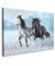 MuchoWow© Wandbilder Groß 120x80 cm XXL Wohnzimmer Wanddeko Schlafzimmer Zimmerdeko Wandgemälde Zimmer Deko auf Wand Dekoration Wall Art Pferde - Winter - Tiere - Natur - Schnee