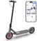 Patinete Eléctrico Adultos, Scooter Electrico Plegable，Ruedas 8,5” Patin Electric, Doble Frenos de Disco (Gris + Rojo)