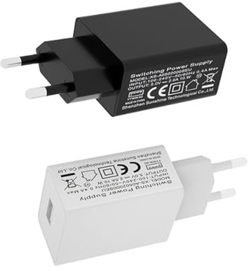 Bingxue Cargador de Pared USB,Conector de alimentación de CA 5v 2A de Enchufe de Pared USB,Compatible con teléfonos Inteligentes/Altavoces Bluetooth/tabletas/Relojes Inteligentes(Negro)